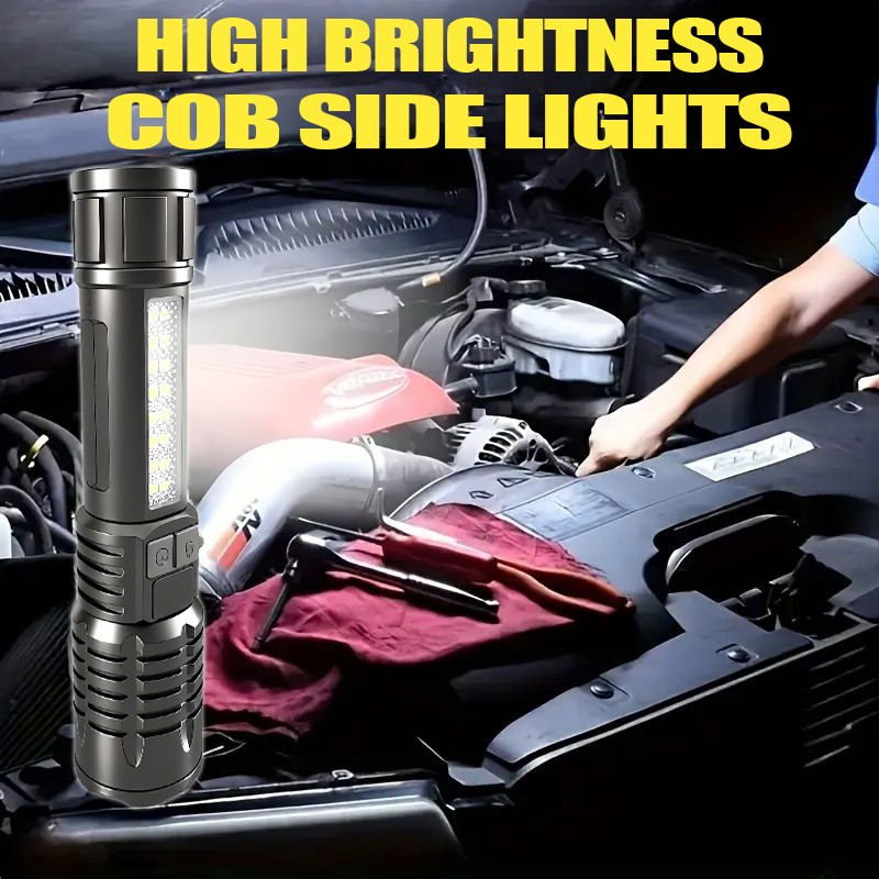 990000000Lumen Super Bright LED Tactical Flashlight Rechargeable LED Work Light