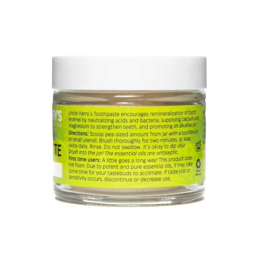 Uncle Harry's Remineralizing Toothpaste, Natural Fluoride Free Toothpaste 2 Pack