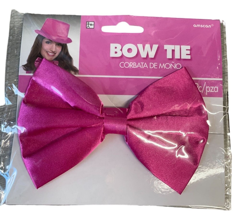 Large Pink Bow Tie Costume Accessory By Amscan