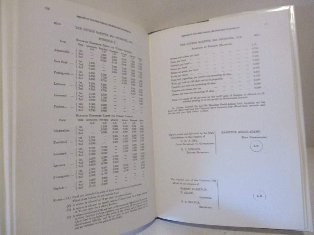 The Cyprus Sea Post Office 1906-1932 by Albert T. Madella Hardcover Book 2002