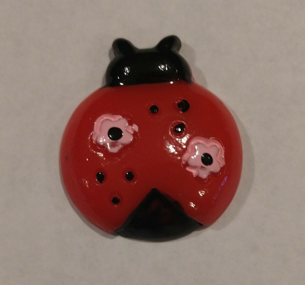 Handmade Needle Minder Keeper Crosstitch Ladybug