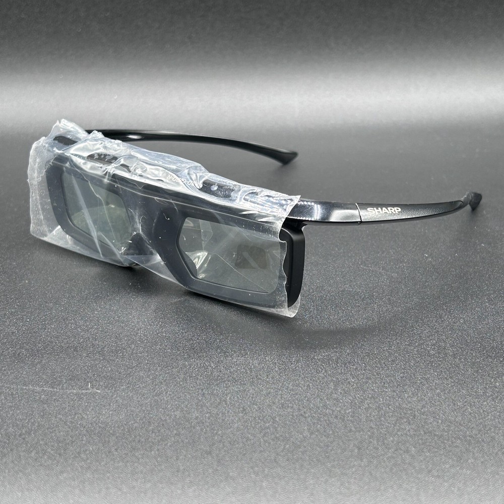 Sharp AN-3DG40 3D Glasses Black NWOT