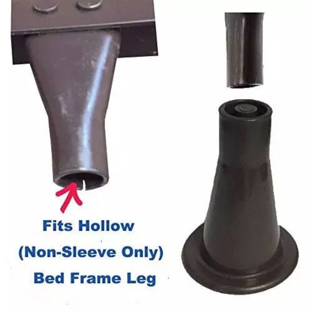 4 Pack Plastic Bed Frame Glide Legs - Replace Wheels - Replacement Feet for Bed