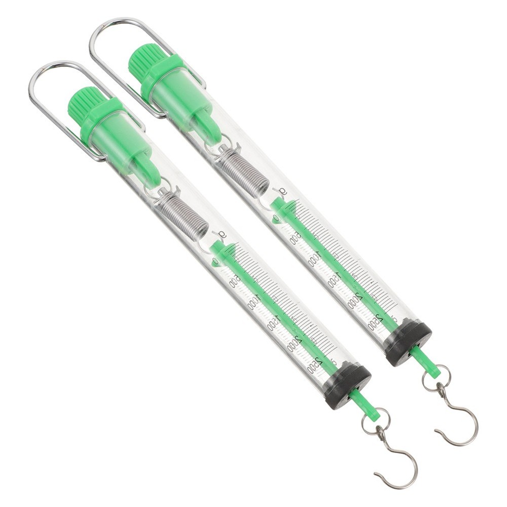 2 Pcs Mechanical Hanging Scales Spring Dynamometer Science Instruments