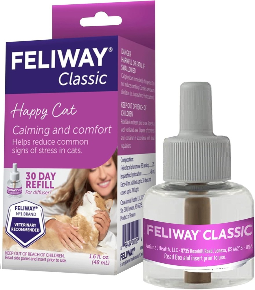 Classic 30-Day Cat Calming Refill 48ml for Pheromone Diffuser - Vet Recommended