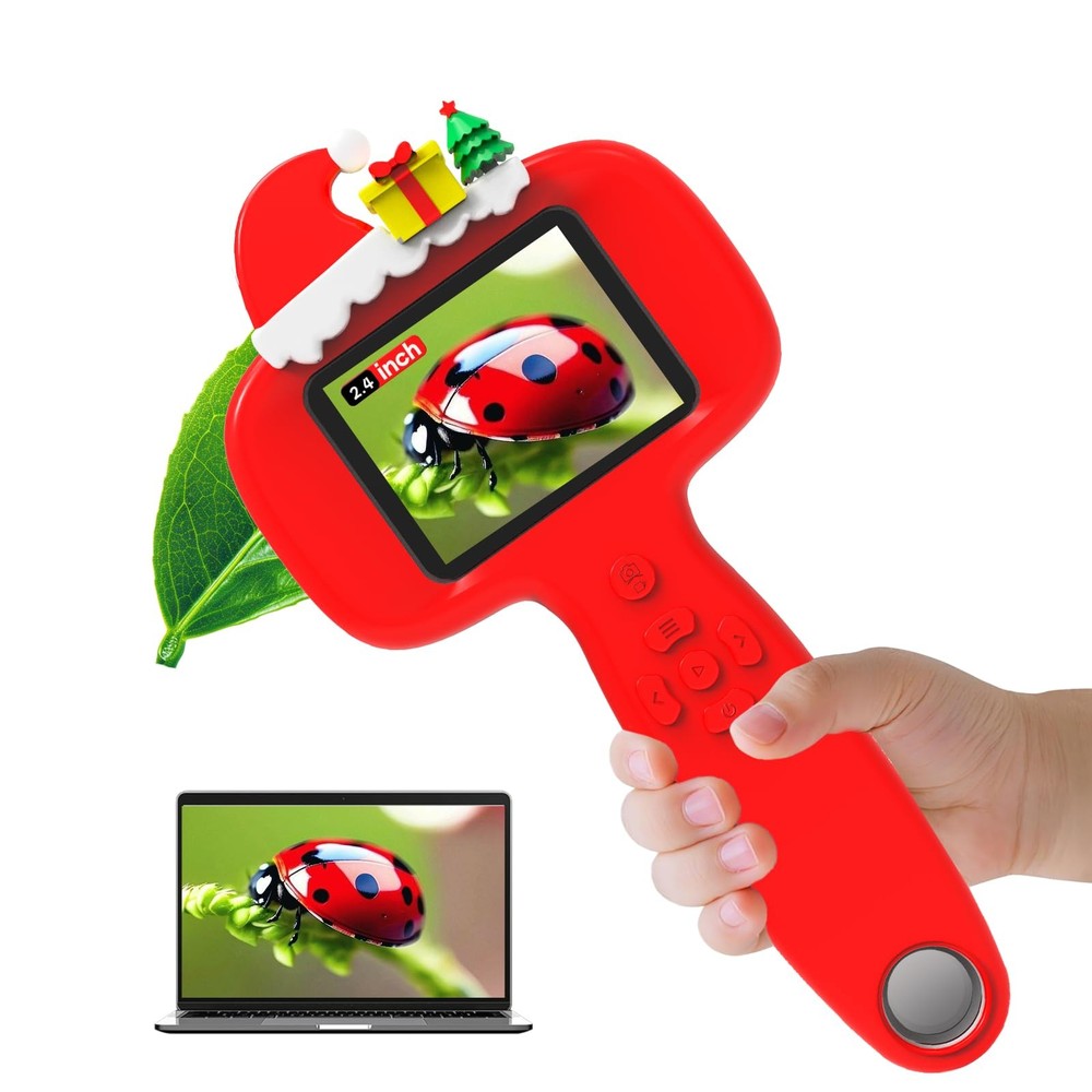 Microscope for Kids, 2.4" Handheld Digital Pocket - STEM Educational Tool