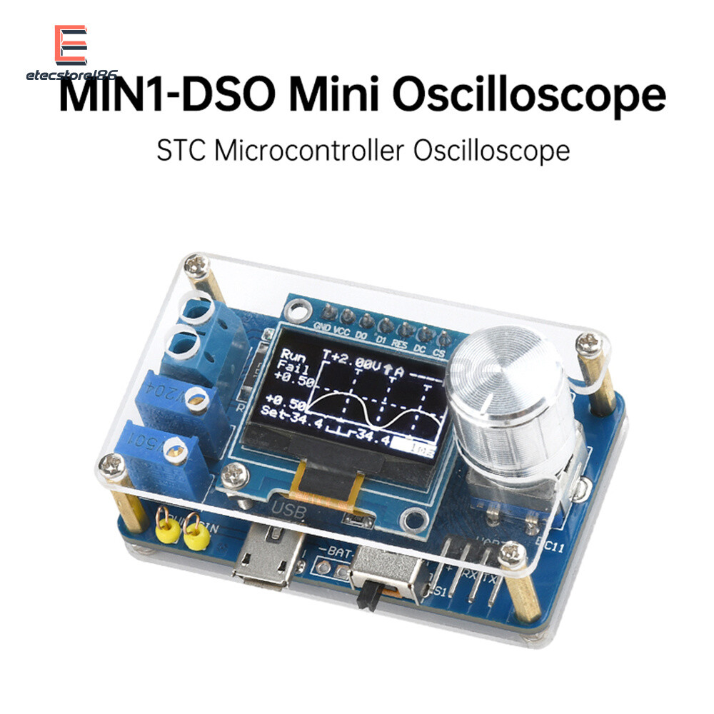 DIY Mini Digital Oscilloscope Electronic Kit STC Soldering Practice Project Kit
