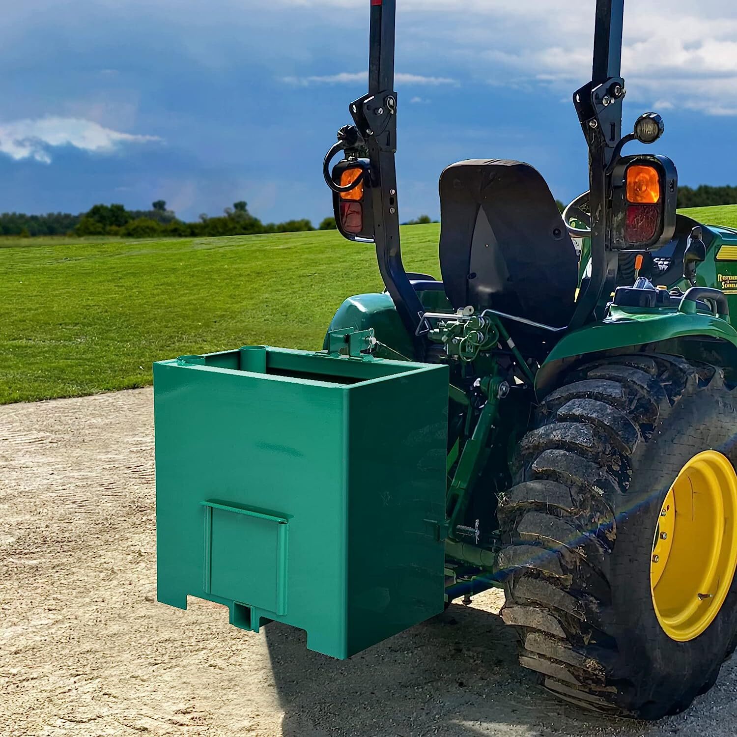 Ballast Box 3 Point Hitch Counterweight for Cat 1 Category 1 Tractor 800lb Green