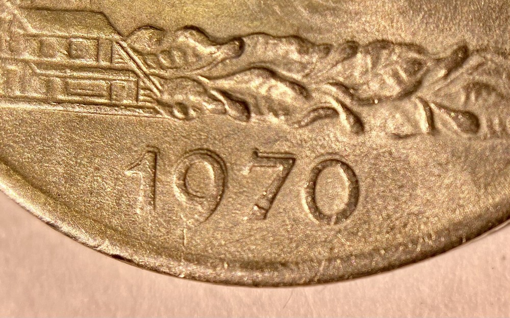 1970 BRAZIL 20 CENTAVOS ERROR COIN