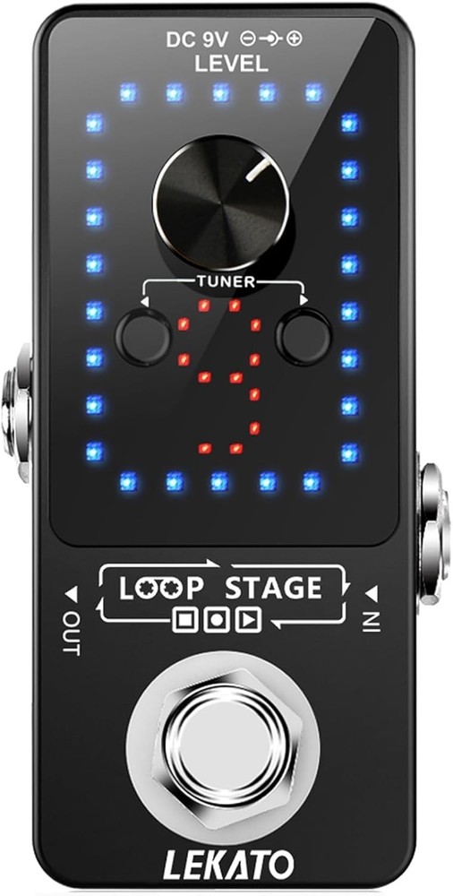 9-Loop Guitar Pedal with 40min Record Time - Black