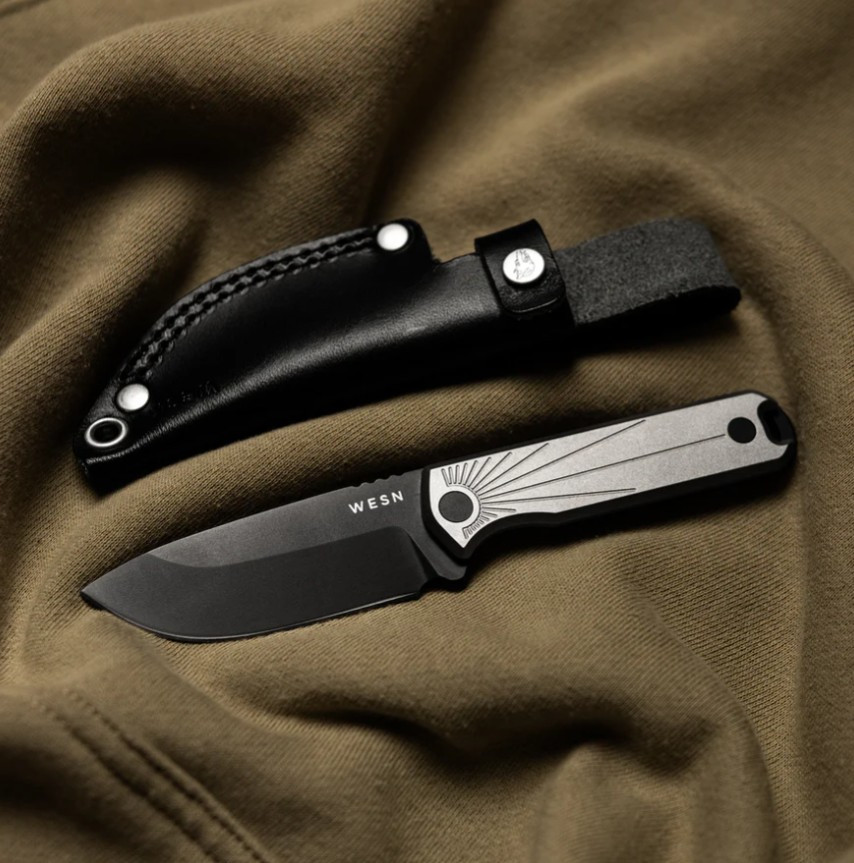 WESN x Raven The Pirate - Raven's Bornas - Titanium Handle Fixed Blade Knife