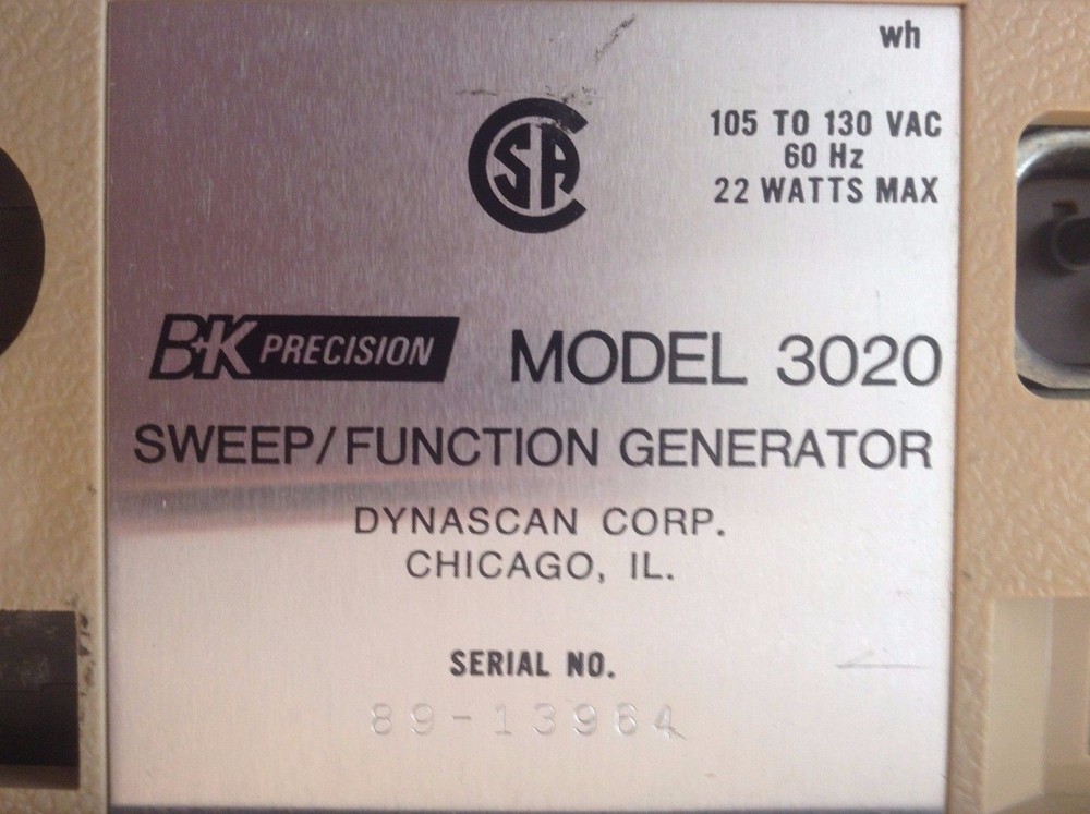 B&K Precision 3020 Sweep Function Generator