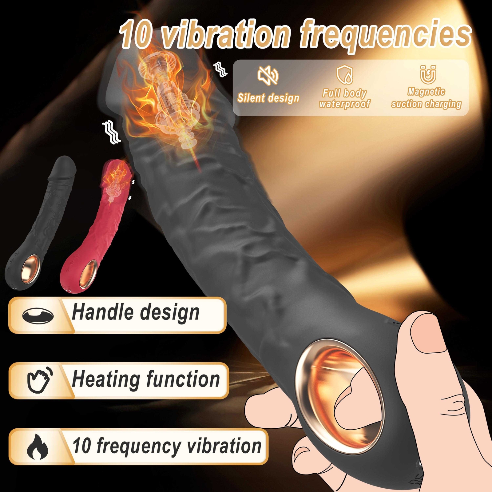 Realistic G Spot Vibrator Dildo Clit Massager Anal Stimulator Sex Toys for Women