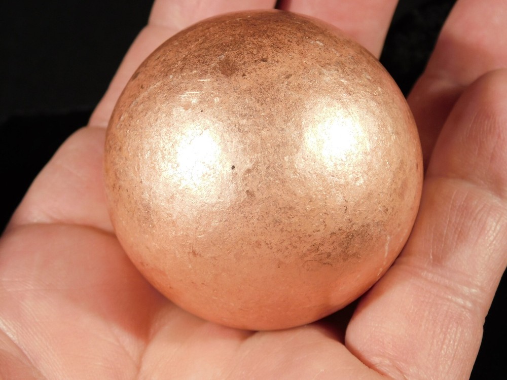 BIG! Super Heavy Solid COPPER SPHERE From Michigan 589gr