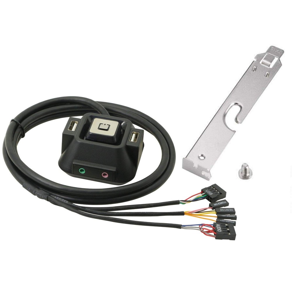 Desktop Computer Case Switch,Reset HDD Button Switch with Dual USB Black