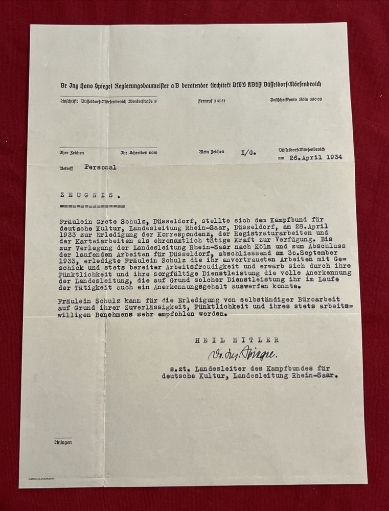 1934 Third Reich Era Combat League Work Reference German Document WW2 WWII