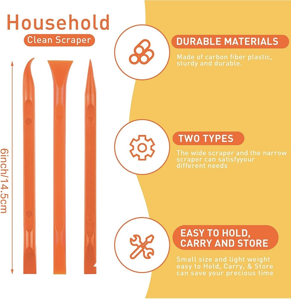 9PC Plastic Scraper Tool Scratch Free Plastic Label Scraper Cleaning Pen-Shaped