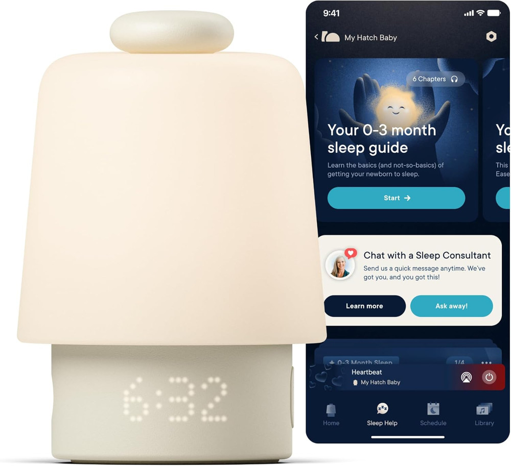 Sound Machine, Night Light (Putty) | Sleep Support | Registry Essential, Routine