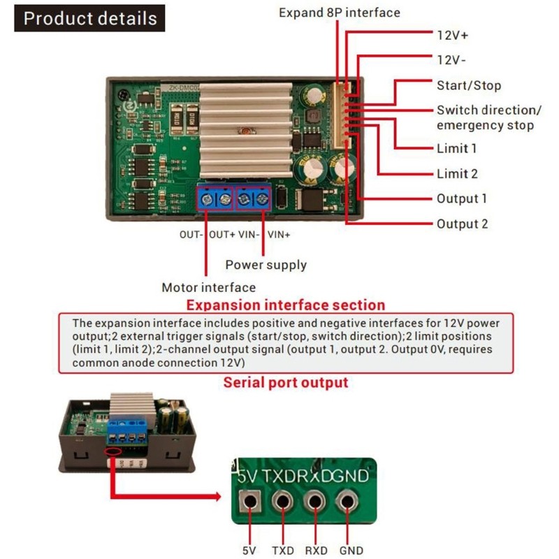 Forward Reverse Control Driver Reverse Pulse Speed Control Board Enduring