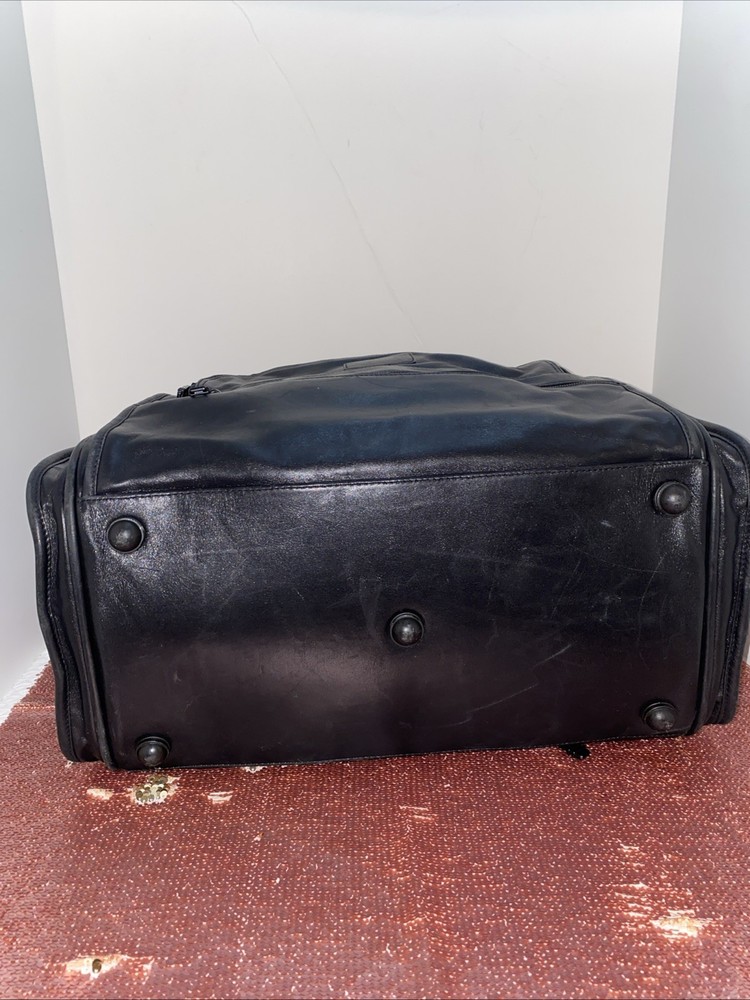 Tumi Black Napa Leather Duffle Medium
