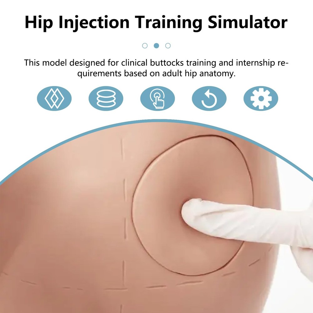 Hip Injection Training Simulator - Reusable Realistic Model, 1:1 Proportion B...