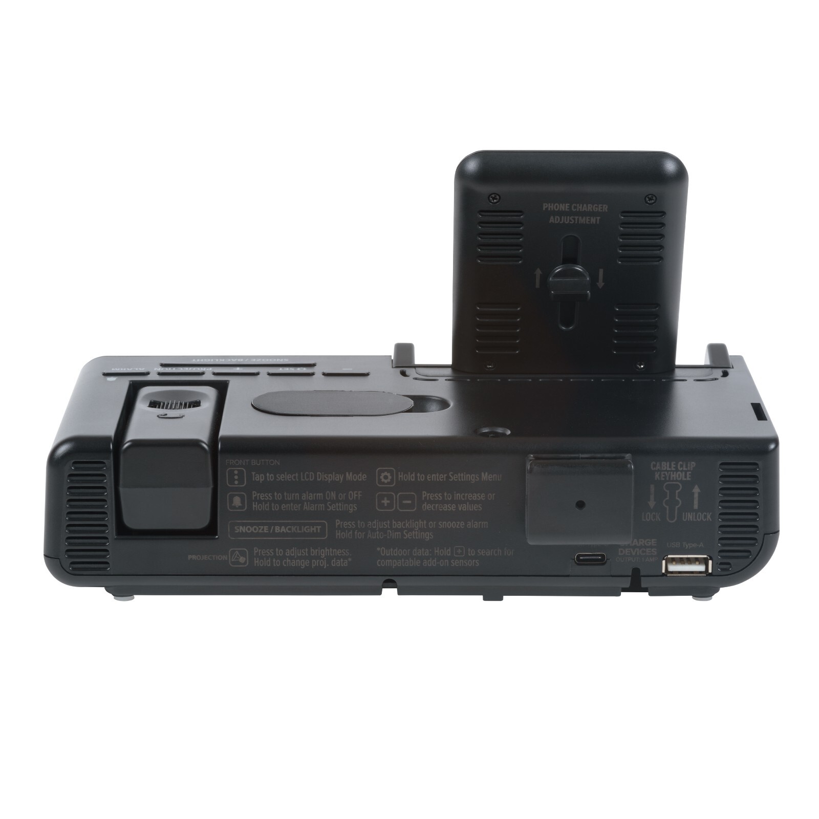 C75709 La Crosse Technology Wattz 2.0 Charging Projection Alarm Clock - Open Box