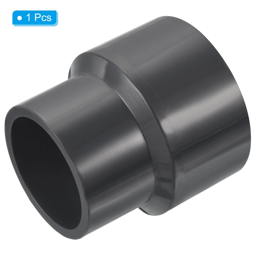 Reducer Pipe Fitting 2.5"x2" Socket Straight Coupling Adapter Connector Grey