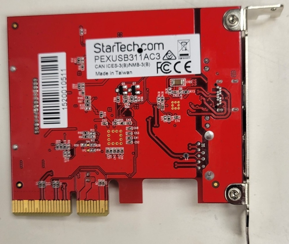 StarTech 10Gbps PCI-E USB/USB-C Adapter Card PEXUSB311AC3