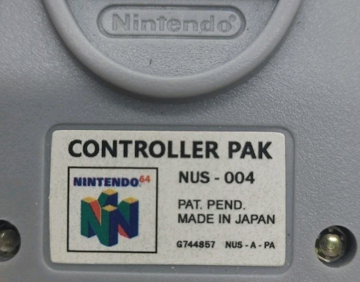 Nintendo 64 OEM Controller Pak NUS-004 Memory Card - Tested