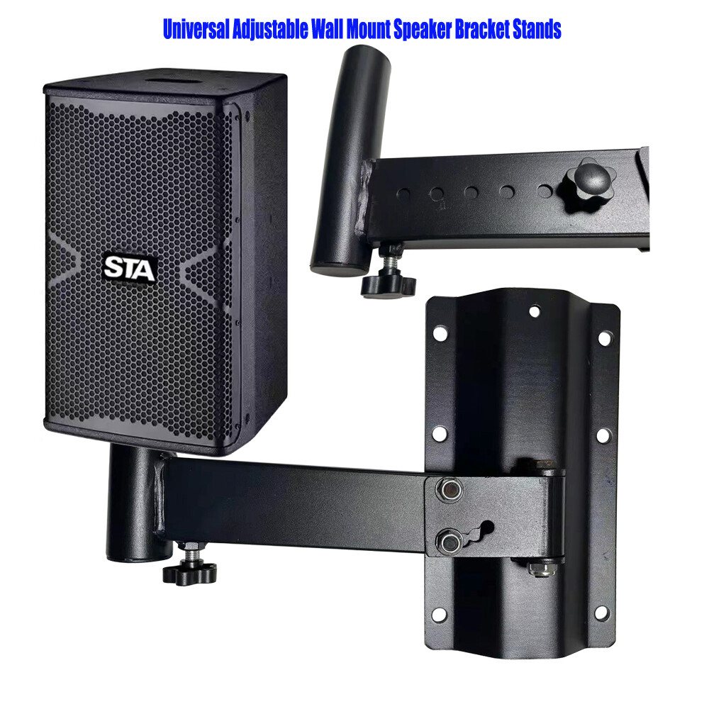 Universal Wall Speaker Stands Angle Tilt Rotation Adjustment Mount Stand 2-Pack