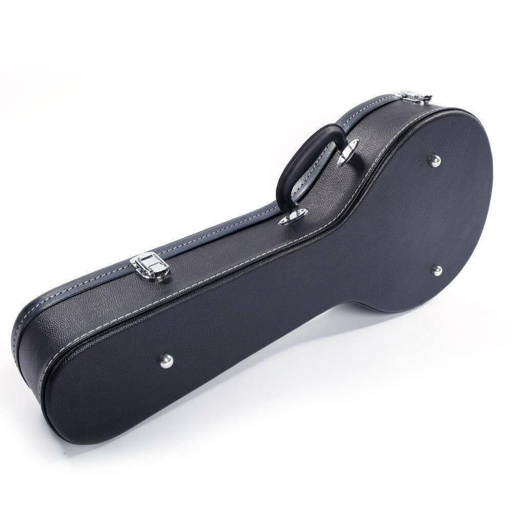Hardshell A-Style Microgroove Pattern Leather Wood Mandolin Hard Case