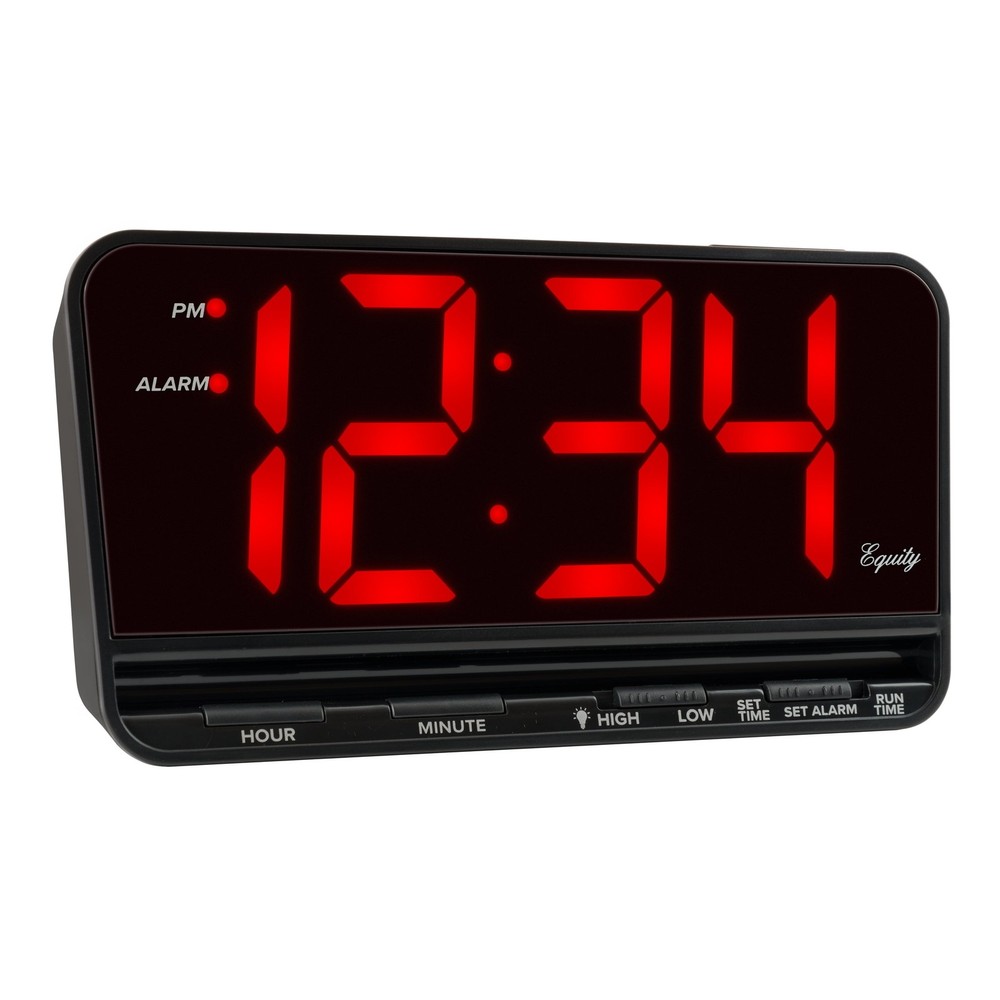 Extra Large LED Alarm Clock Brightness Control Snooze Function Battery Backup US