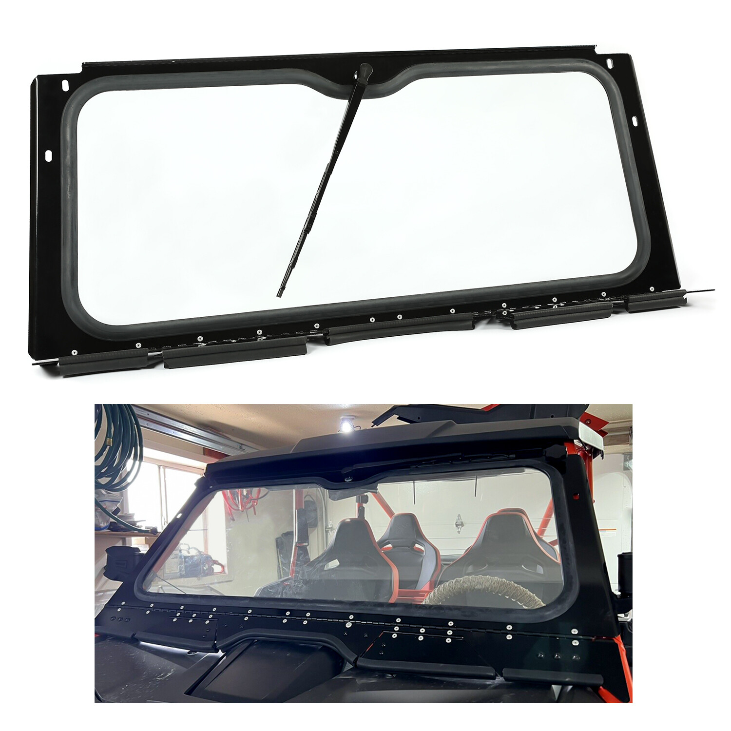 Front Glass Windshield & Aluminum Frame Fit 2019 + Honda Talon 1000R 1000X