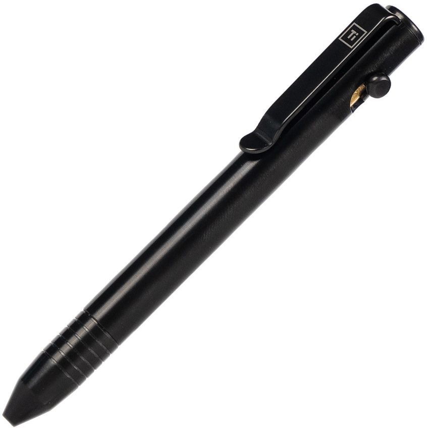 Big Idea Design Base Line Bolt Action Pen Black Includes P900 Ballpoint Refill