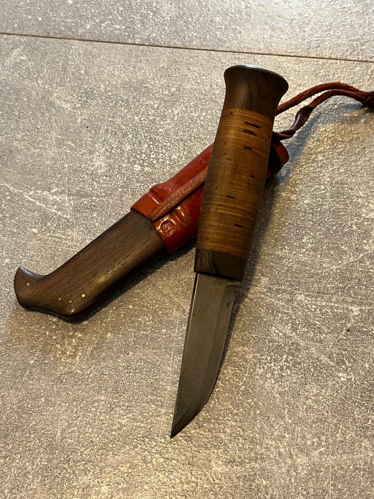 vintage swedish handmade knife puukko by JA hunting fishing camping