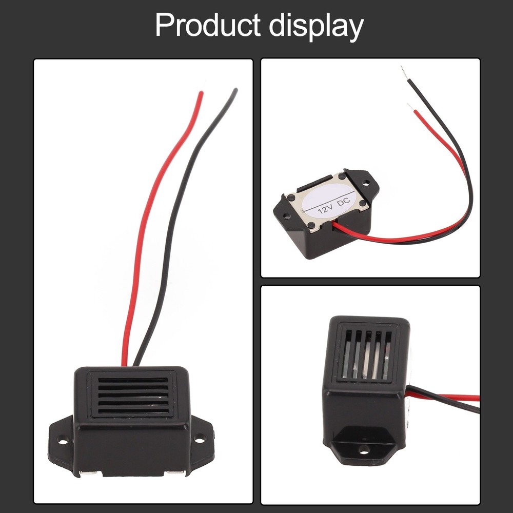 1*-Black Car Light Off Warner Control Buzzer Beeper 12 V Adapter Cable 75dB