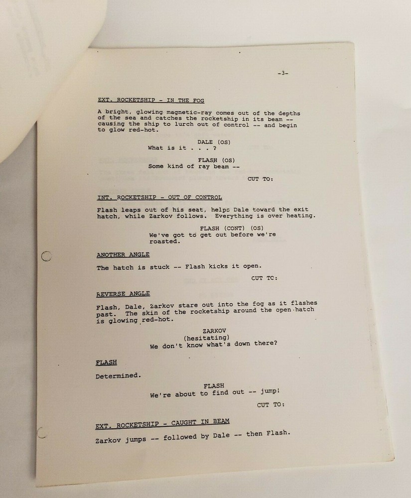 FLASH GORDON / Ted Pedersen 1979 TV Script, "Chapter Six: Into the Water World"