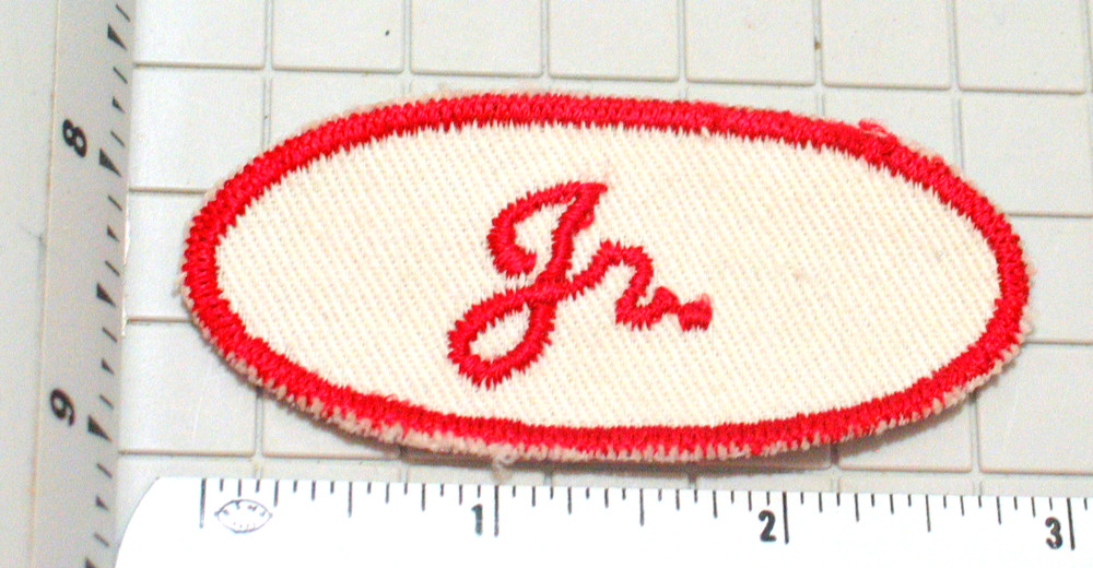 JR. Name Tag Patch   garage mechanic Or ? name patch