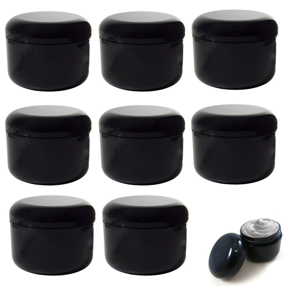 8 Plastic Makeup Jars Cosmetic Lotion Sample Containers High Quality