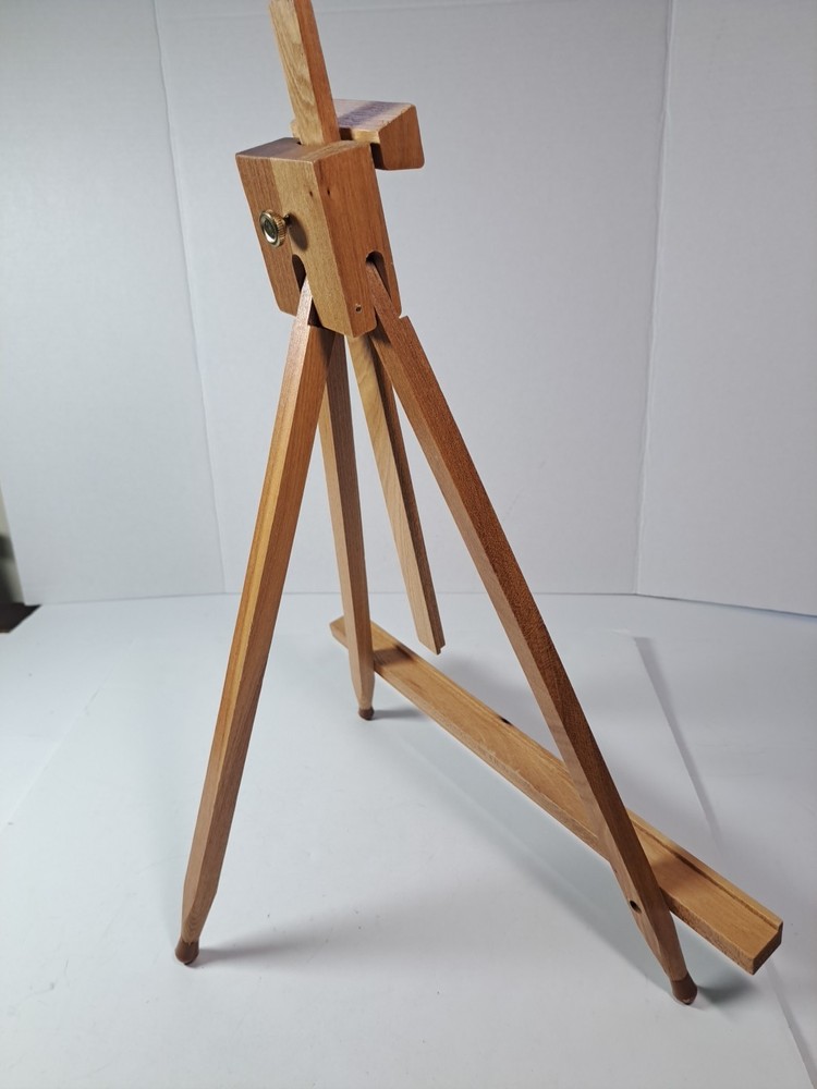 Compact Wooden Display Easel for Art