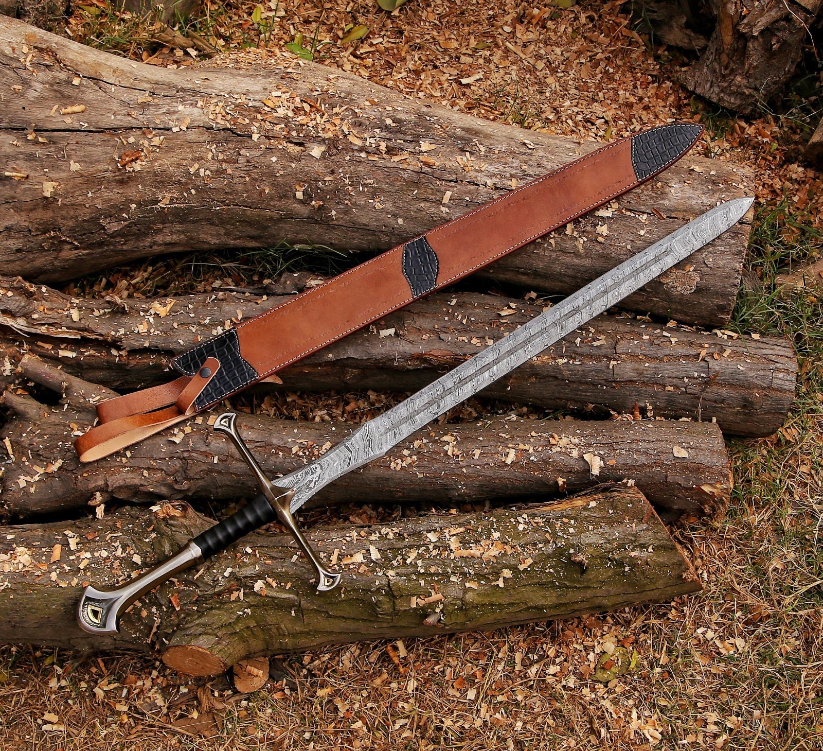 Viking Sword Replica Sharp Medieval Norse Blade Collectible Warrior Weapon Steel