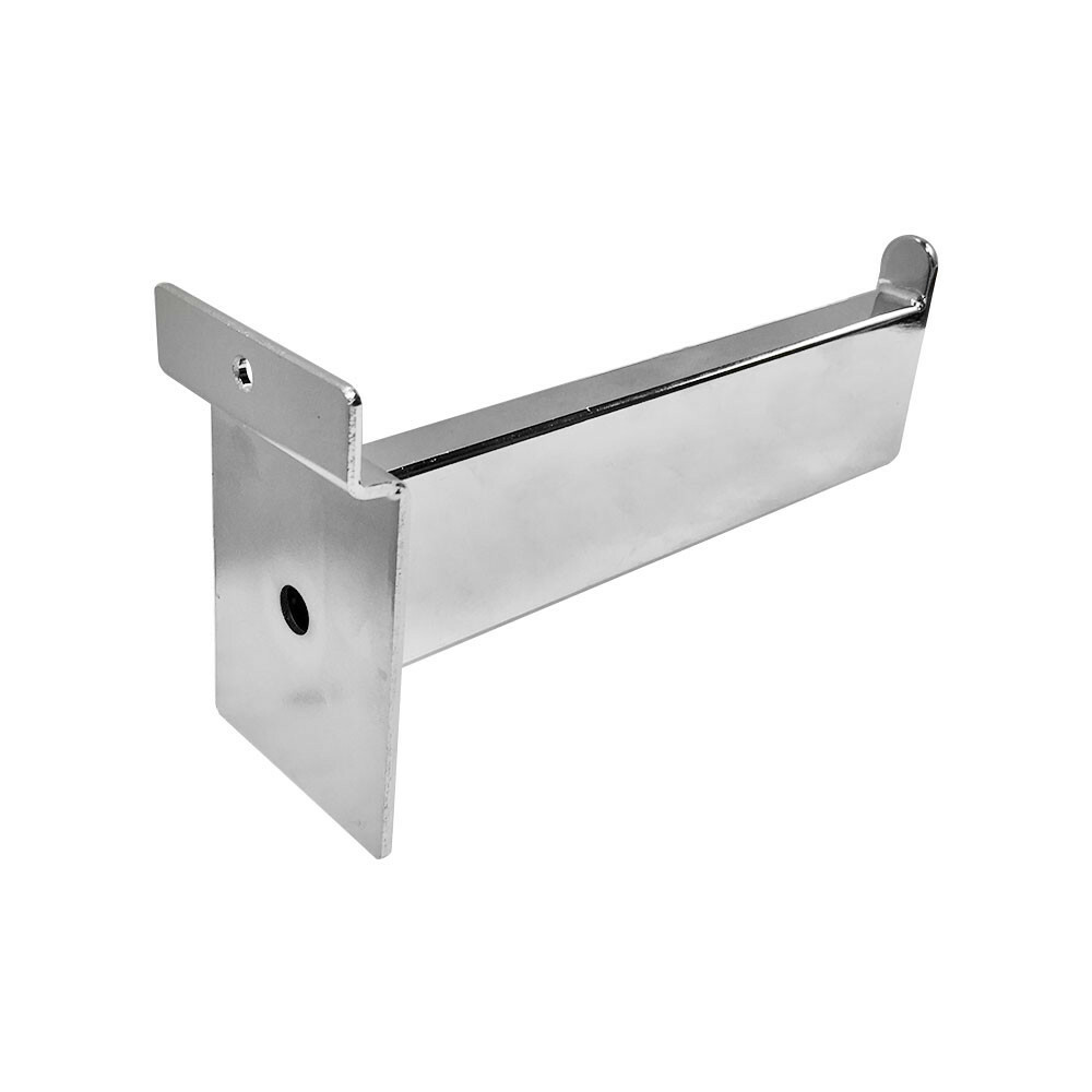 6" Straight Rectangular Faceout Arm Hook Panel Display Hanger Retail 10PC Chrome