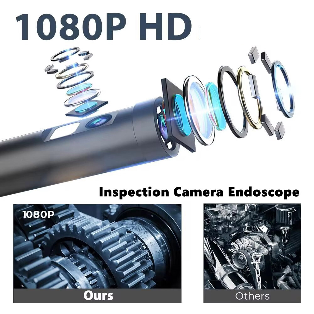 2MP Single/Dual Lens Waterproof Endoscope Camera Borescope for Iphone Android US