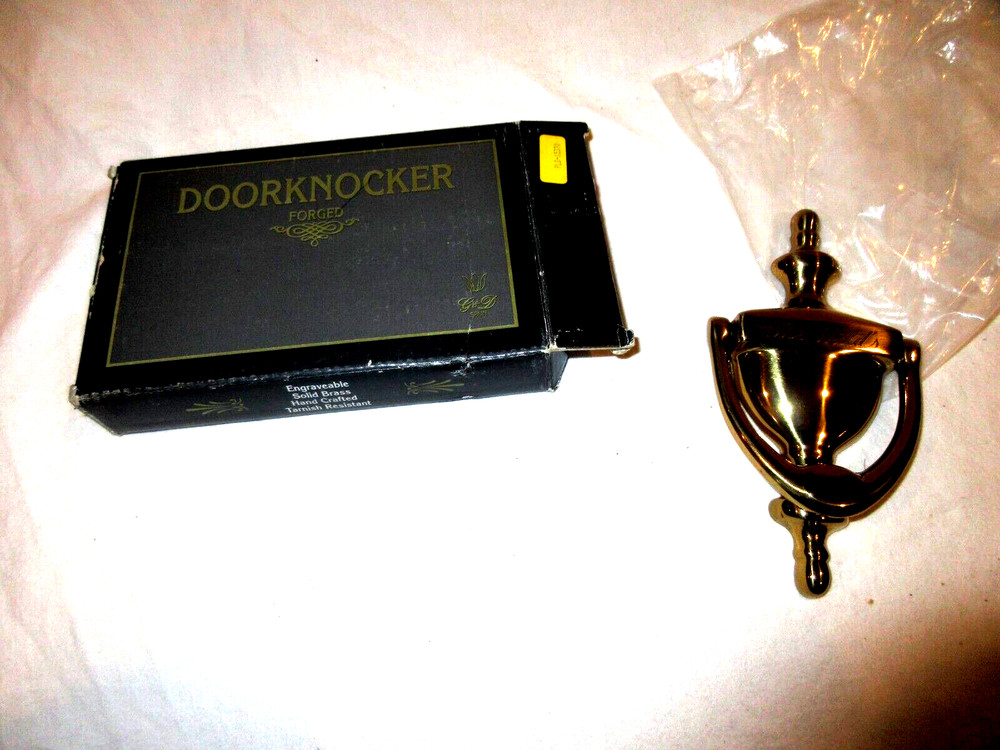 Solid Brass/Engravable/Hand Crafted/Tarnish Resistant Door Knocker in Box