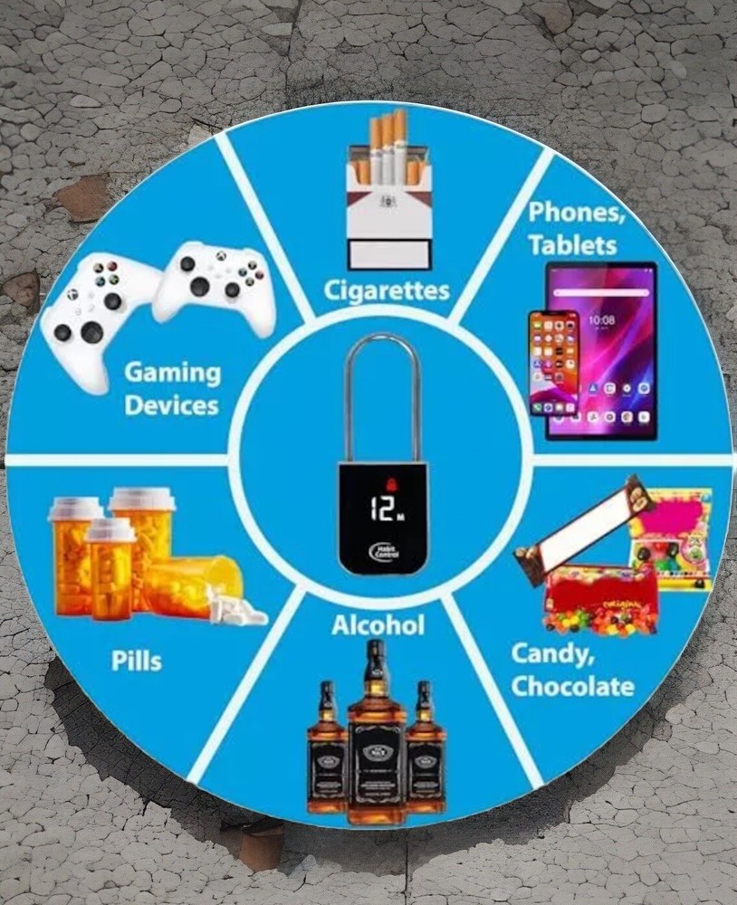 Habit Control 🔒 Metal Timer Lock Smart Padlock Unlocks Only When The Times 🆙