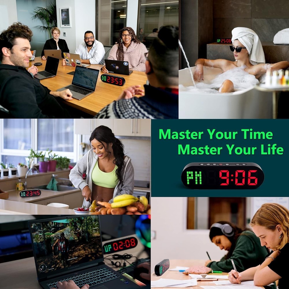 Portable Gym Timer for Home Gym Interval Timer for Workout with Time Progress