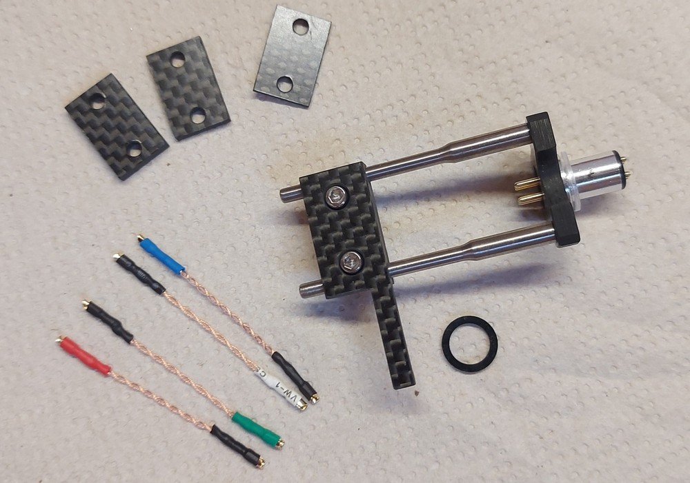 SHELL HEADSHELL NON-MAGNETIC TITANIUM + CARBON - ORSONIC STYLE + OCC LITZ CABLES