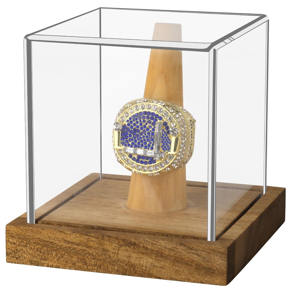Hooqict Championship Ring Display Case Clear Acrylic 1 Pack, 1 Pack
