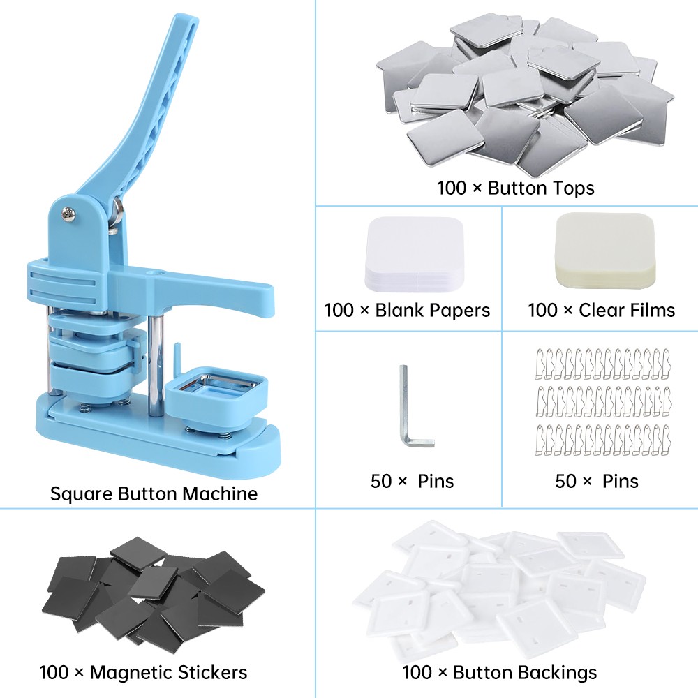 Square Magnetic Fridge Magnet Button Maker 2''Refrigerator Magnet Making Machine