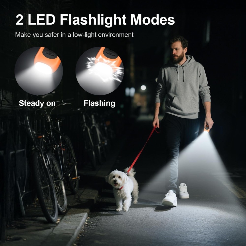 LED Flashlight Ultrasonic Bark Control Device - Safe & Portable for Dog Training